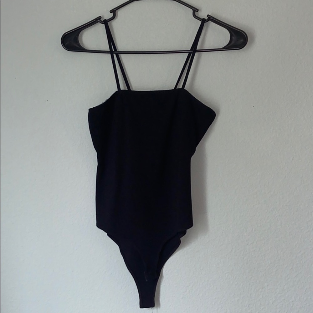 Black spaghetti strap onsie